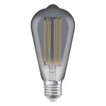 Ledvance Vintage 1906 LED E27 Edison Smoke 11W 500lm - 818 Extra Warmweiß | Dimmbar - Ersatz Für 42W