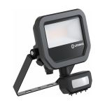 Ledvance Led-Scheinwerfer Aluminium Schwarz 8W 1100lm 100D - 830 Warmweiß | IP65 - Bewegungs- Und Lichtsensor - Symmetrisch