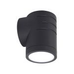Ansell LED Wall Light Reef Black 5W 425lm 90D - 830-840-860 CCT | IP65 - Up or Down - Outdoor
