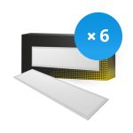 Mehrfachpackung 6x LED Panel Backlit 36W 3240lm - 840  | 120x30cm - UGR <22