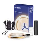 Noxion LED-Streifen Naga 5 Meter Komplettset - 24V - 320LEDs/m - COB - 8W/m - 930 Warmweiß | 8mm - IP20 - Höchste Farbwiedergabe