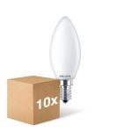 Mehrfachpackung 10x Philips Corepro LED Kerze E14 Matt 6.5W 806lm - 827 Extra Warmweiß | Ersatz Für 60W