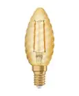 Ledvance Vintage 1906 LED E14 Kerze Gold 1.5W 120lm - 824 Extra Warmweiß | Ersatz Für 12W