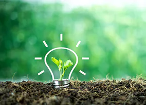 nachhaltige LED-Beleuchtung ist grün